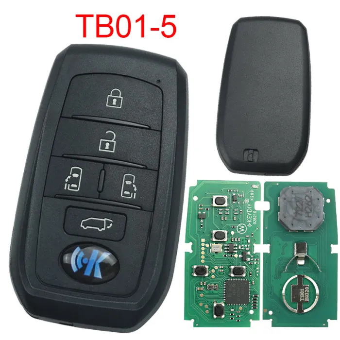 KEYDIY TB01-5 KD Smart Key Universal Remote Control With 8A/Toyota H chip ,please choose the key shell