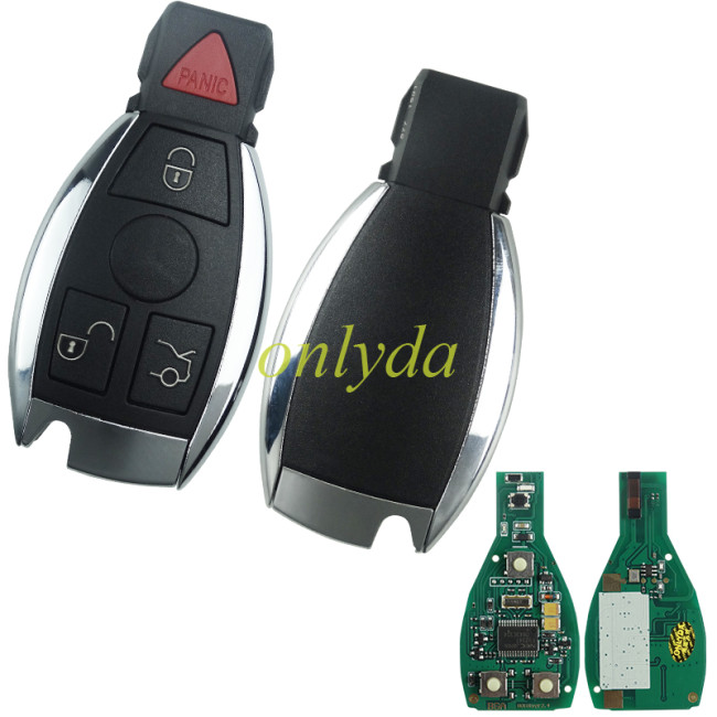 Free shipping For Benz 3+1 button remote  key with 315MHZ/433MHZ