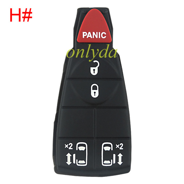 Free shipping 10pcs/lot For Chrysler 2+1 remote key blank pad