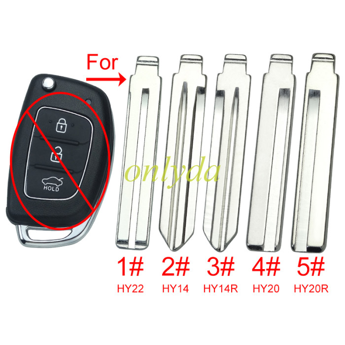 Free shipping 10pcs/lot For Hyundai remote key blank blade , please choose which one do you need ?