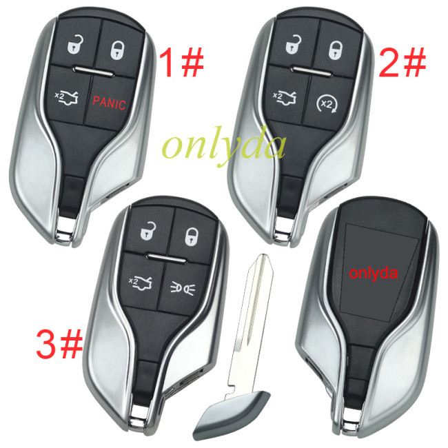 Free shipping For Maserati  remote key case  with badge, pls choose button
