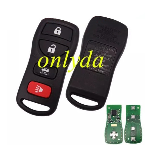 Free shipping For  OEM Nissan 3+1 button remote key with 315mhz   A2C81495000 CMIT ID: 2012DJ4902 CCAE: 12LP084AT4  A2C81494900 CMIIT ID:2012DJ4903  FCCID : KR5A2C81494900 CCAE12LLP0840T2 chi