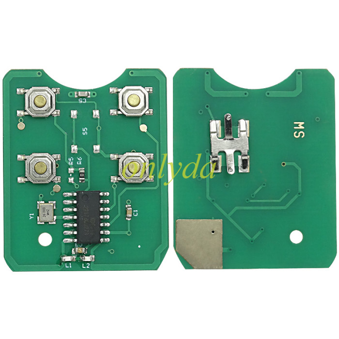 Free shipping For Ford 4 button remote key with 315mhz/434mhz