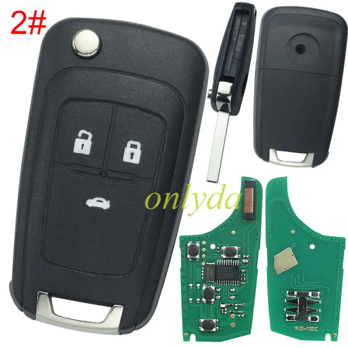 For Opel Astra J aftermarket 2 button remote key with 434mhz  5WK50079 46 chip (HITA G2) for Buick 2015+