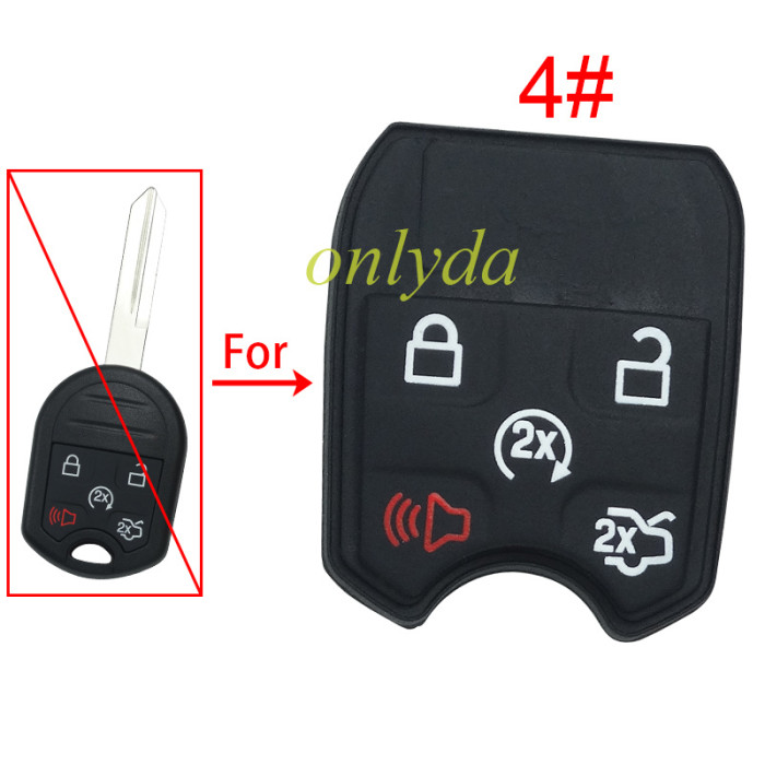Free shipping 10pcs/lot Ford  remote key Pad， pls choose button