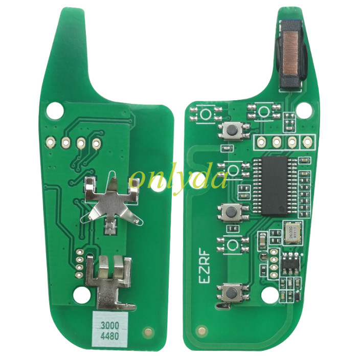Free shipping For Ford 2 button remote key with hitag pro ID49 Chip  with 433mhz  EB3T-15K601-BA
