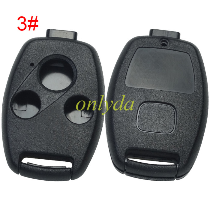 Free shipping 10pcs/lot For Honda  button remote key blank with badge  (no chip slot place), pls choose button