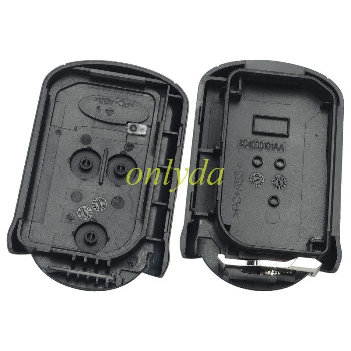 Free shipping For Chery smart 3 button remote key with original cover and aftermarket PCB with 7953chip with 434mhz