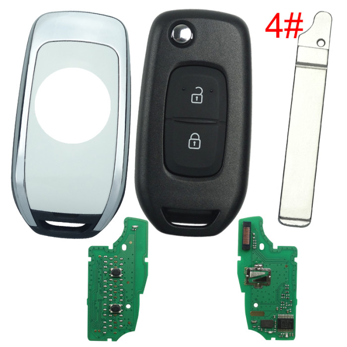Free shipping For  Renault 2 Button flip remote PCF7961 chip-434MHZ FCCID:CWTWB1G767   for Renault Captur/Megane 3，please choose the blade