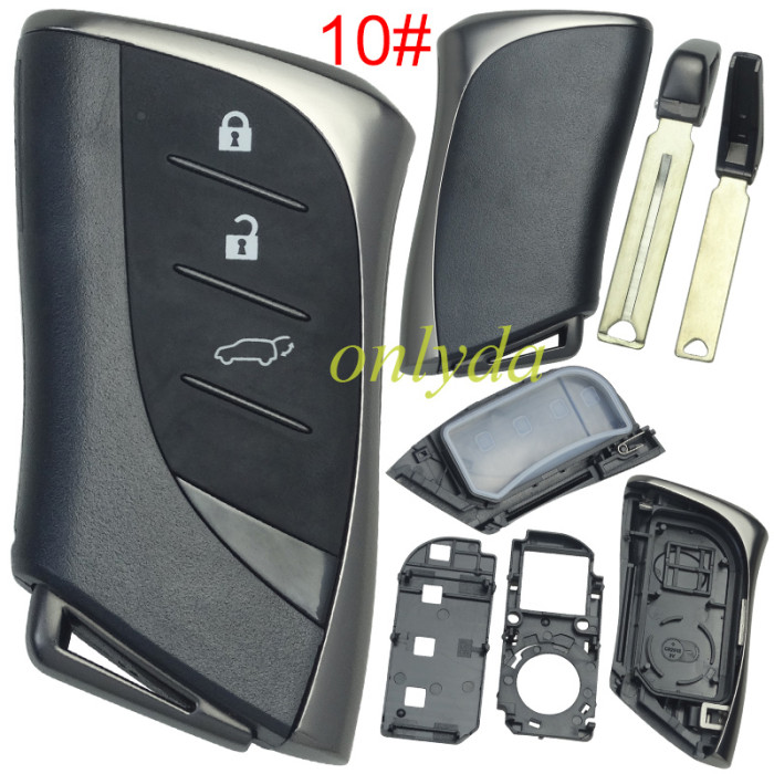 Free shipping 5pcs/lot For Lexus  remote Key blank with blade without badge ,pls choose button  model
