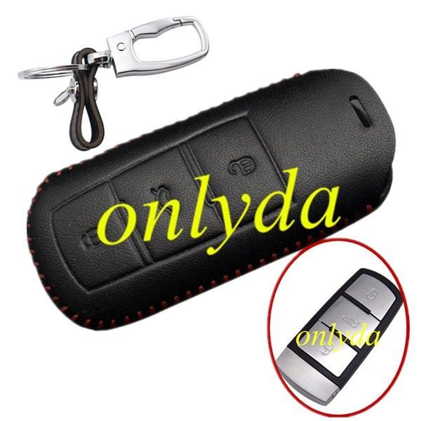 For VW 3button key leather case VW CC,GOLF