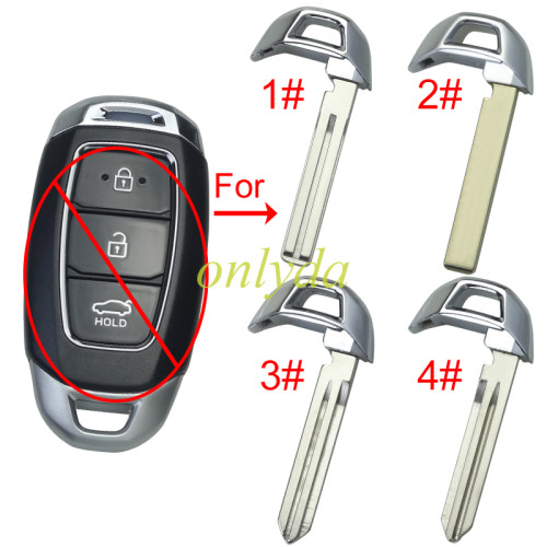 Free shipping 10pcs/lot For Hyundai emergency key blade, pls choose model
