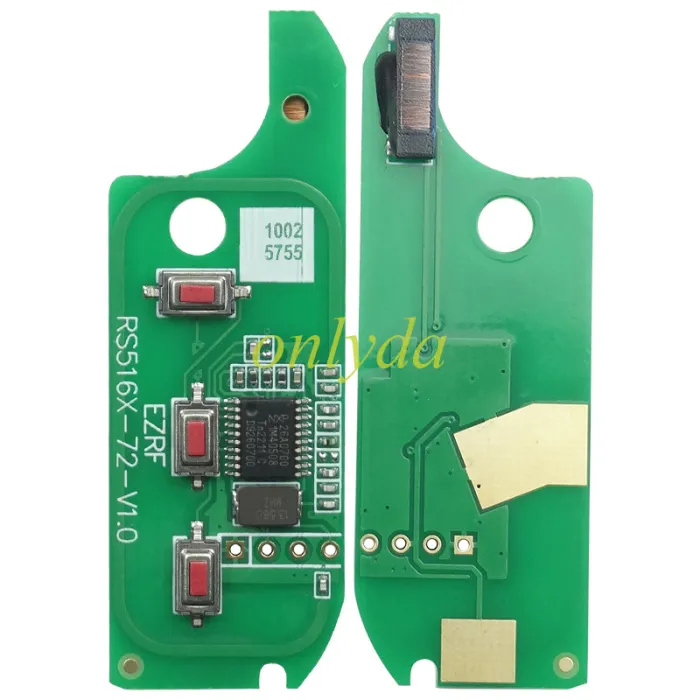(M.Marelli BSI System) FIAT:Ducato,Bravo,500L PEUGEOT:Boxer  CITROEN:Jumper ALFA ROMEO:Giulietta IVECO:Daily 3 button remote key  7946-433mhz  key profile:SIP22  with 433mhz with SIP22 blade 7946 chip