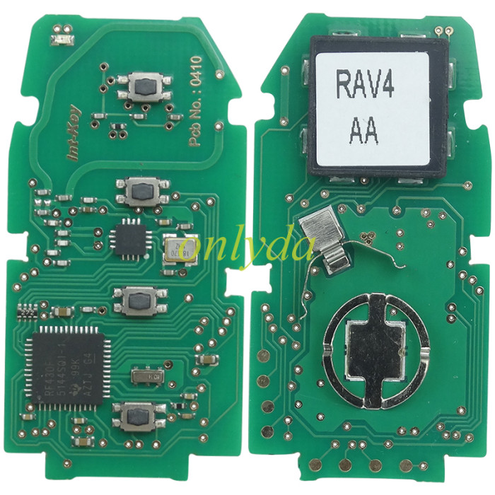 Free shipping For Toyota 3+1 button remote key with blade    FCC ID : HYQ14FBC 0351 BOARD RAV4 314.36Mhz-312.1Mhz