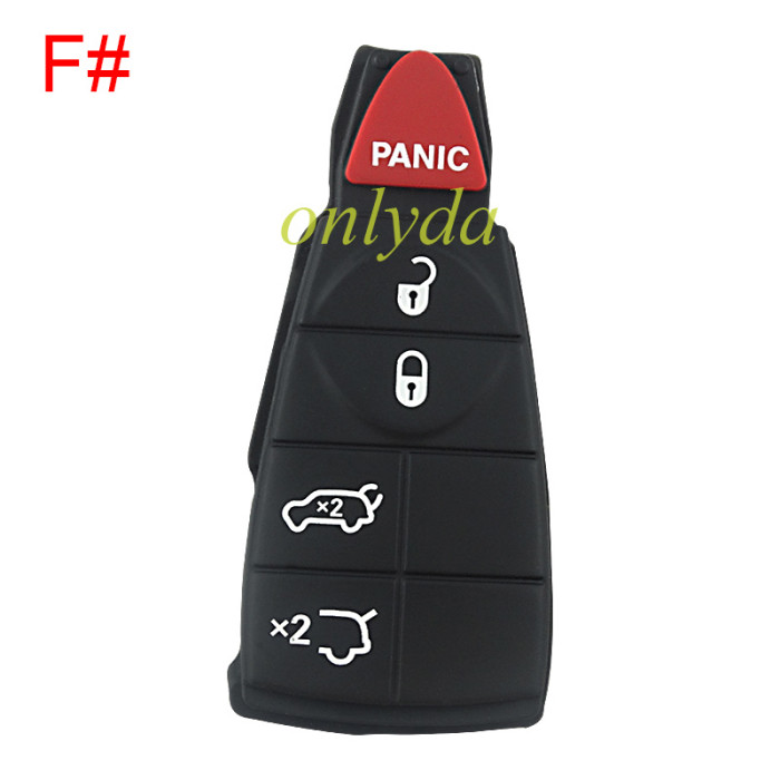 Free shipping 10pcs/lot For Chrysler 2+1 remote key blank pad