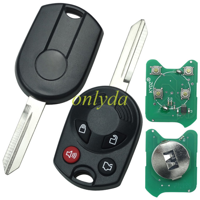 Free shipping For ford 4 button remote  key with 434mhz