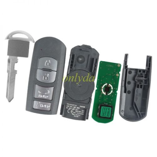Free shipping For Mazda 4 button keyless remote key with 315mhz with ID49 chip FCCID:WAZSKE13D01  P/N:662F-SKE13D01 SUV SKE13D-01 FSK