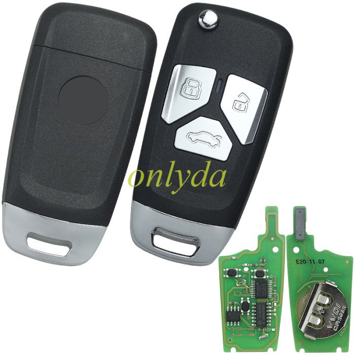 Free shipping Xhorse XNAU01EN Wireless Universal Flip Remote Key for Audi Style