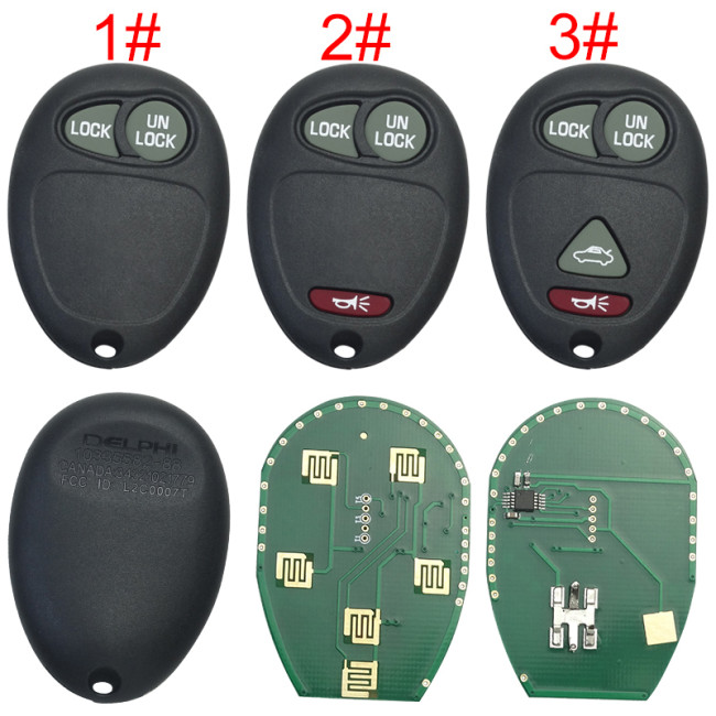 Free shipping For Buick  remote key with 315mhz L2C0007T， pls choose button