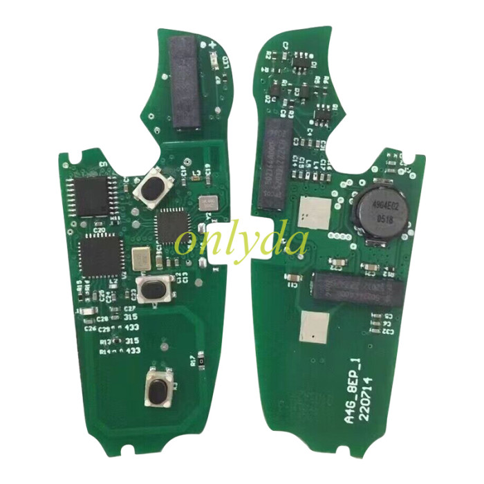 Free shipping For Audi keyless remote key with 8E chip  315mhz or 434mhz or 868mhz