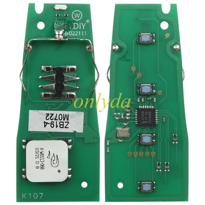 KEYDIY Remote key 3 button ZB19 smart key for KD-X2 and KD MAX