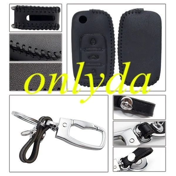 For  VW 3button key leather case PASSAT,LAVIDA, polo,SAGITAR.,GranLavida, Golf6,Santana,Superb, Yeti,Touran,Cross Lavida,  08-12Bora, JETTA.