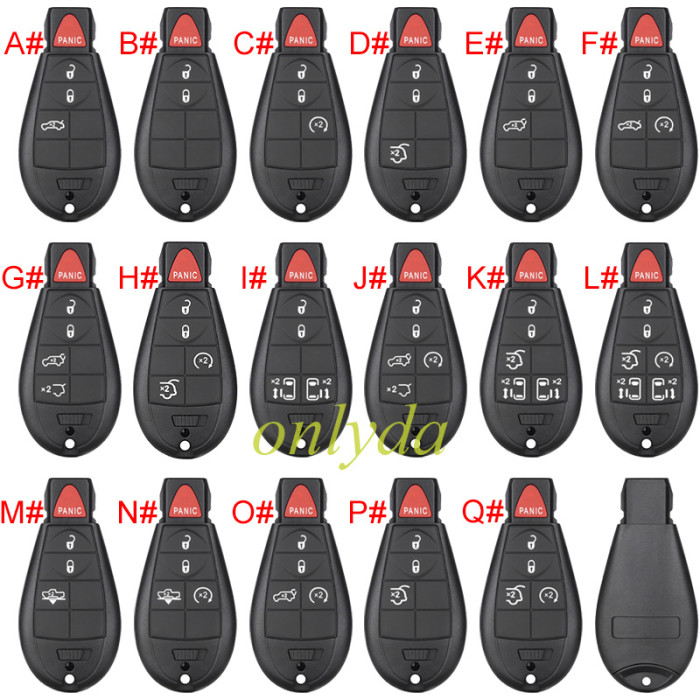 Free shipping For Chrylser original keyless  remote key with 433.92MHZ compatible with  iyzc01c and M3N5WY72XX  , totally 11 model key shell, you please choose which shell you need?