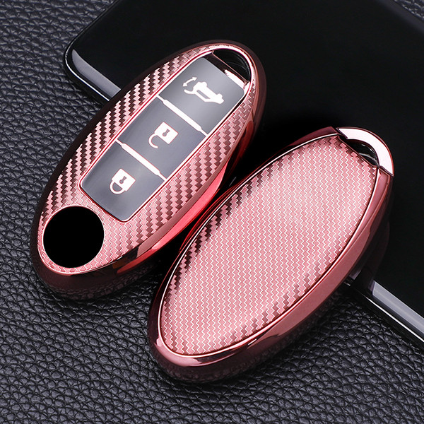For Nissan TPU protective 3 button key case，Transparent button， please choose the color