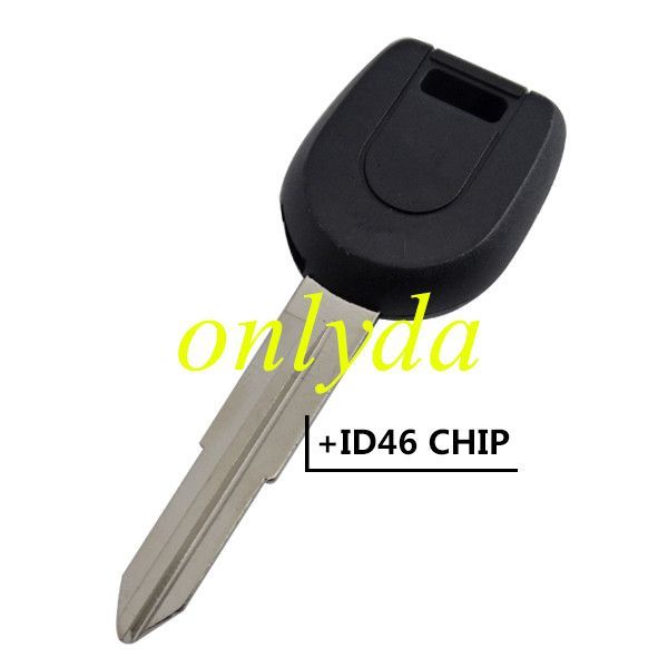 Free shipping 5pcs/lot For Mitsubishi transponder Key with right blade ID46  transponder chip inside