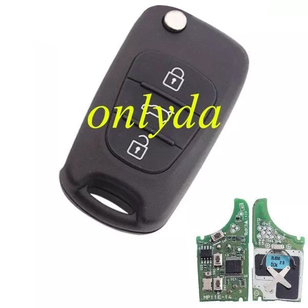 Free shipping For OEM 3 button remote key with 434mhz OEM PCB and after market key shell