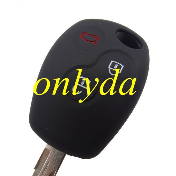 Renault 3 button silicon case with logo place (Black,Blue ,Red. Please choose the color) with logo type