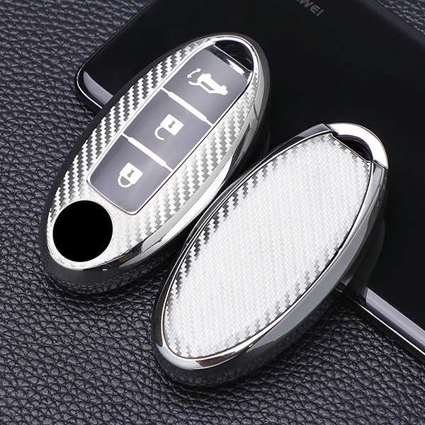 For Nissan TPU protective 3 button key case，Transparent button， please choose the color