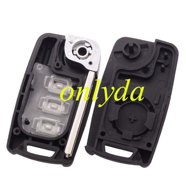 Free shipping 5pcs/lot for Ssangyong 3 button flip remote key shell