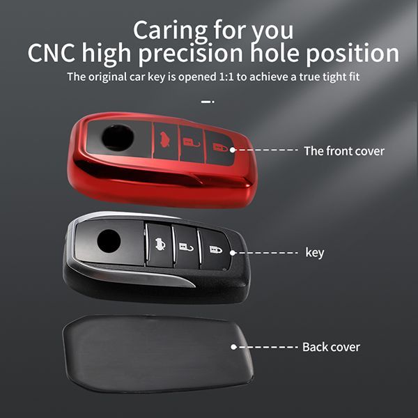 For Toyota 3 button TPU protective key case please choose the color