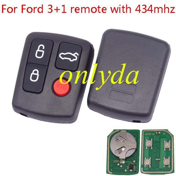 Free shipping Free shipping 5pcs/lot For ford 3+1 remote with 315mhz and 433mhz
