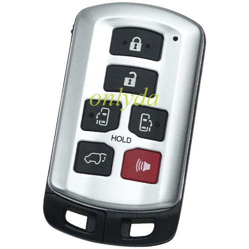 for Sienna 6 button remote key blank  with blade