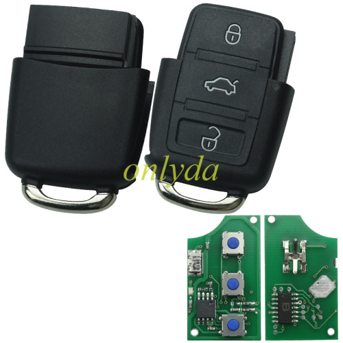 Free shipping For VW 3 Button remote control 6QE 959 753 with 434mhz