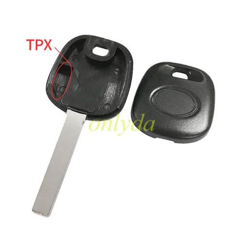 Free shipping 10pcs/lot For Toyota transponder key blank without badge with TPX chip and  carbon chip part