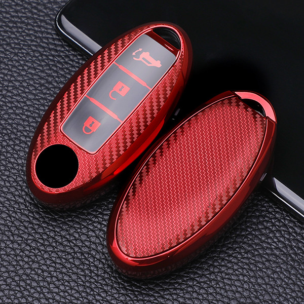 For Nissan TPU protective 3 button key case，Transparent button， please choose the color