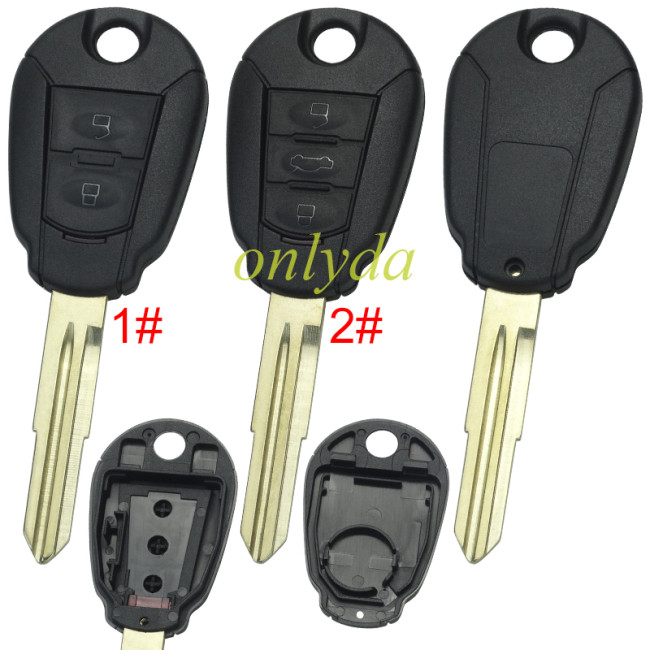 Free shipping 10pcs/lot For Hyundai 2/3 button remote key blank without badge , pls choose button
