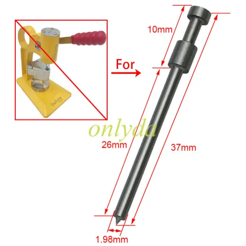 flip key pin remover jig for Bafute remover, length 37mm,diameter 1.98mm