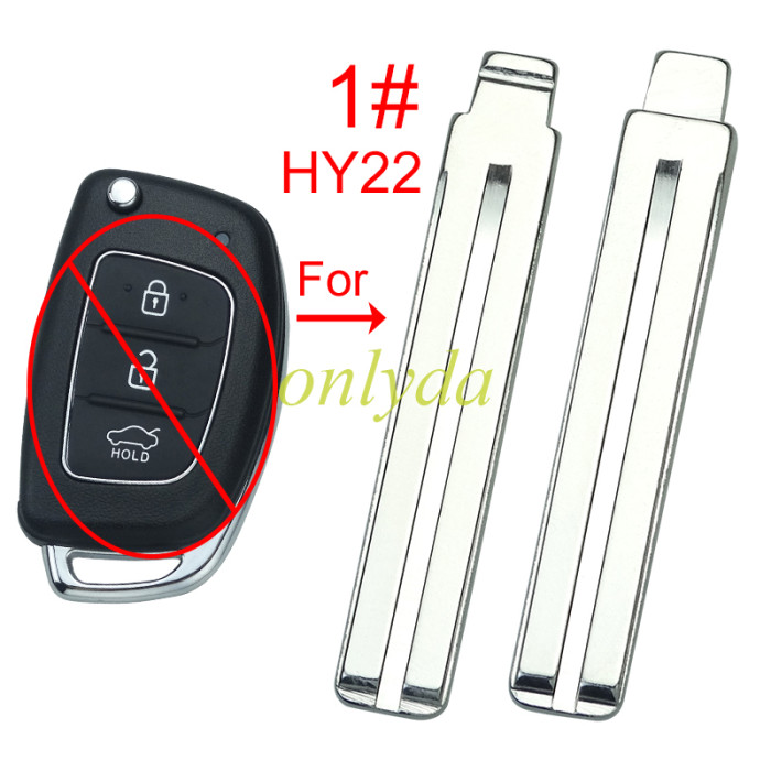 Free shipping 10pcs/lot For Hyundai remote key blank blade , please choose which one do you need ?