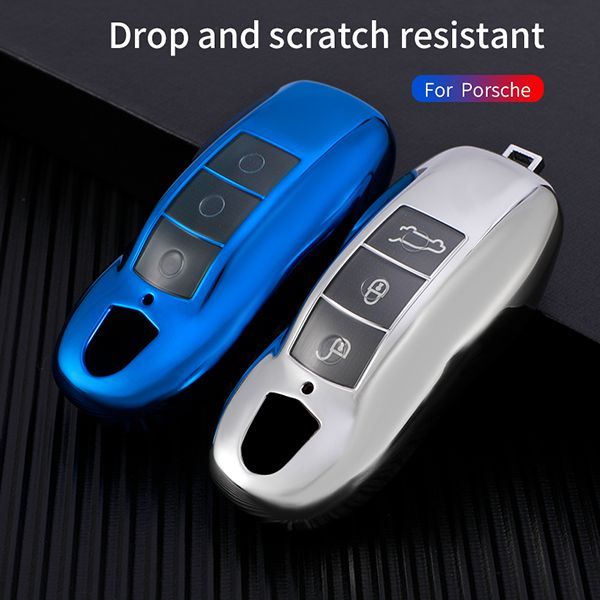 For Porsche TPU protective key case  black or red color, please choose