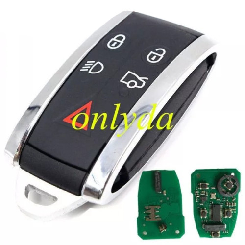 Free shipping For Jaguar Keyless remote key 315mhz/433mhz, 5 button, pcf7953A /HITAG2 46 chip, FCC ID: KR55WK49244