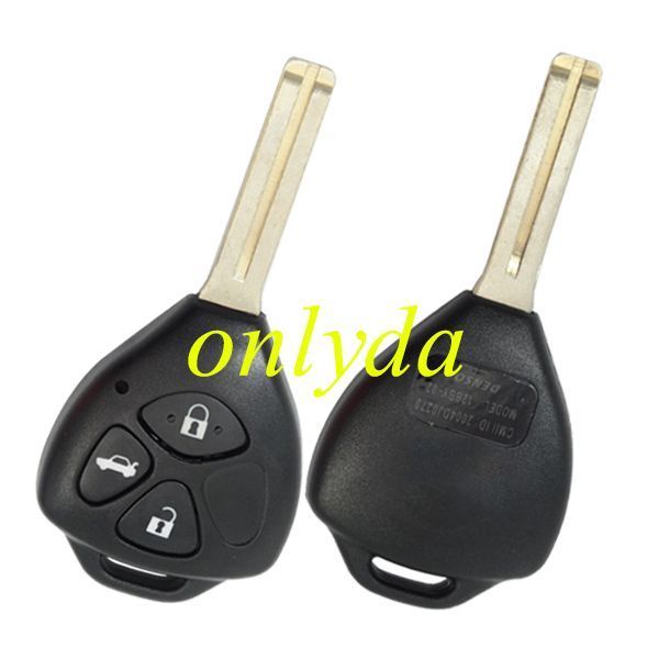 Free shipping 10pcs/lot for Camry  3 button remote key blank with Toy48  blade