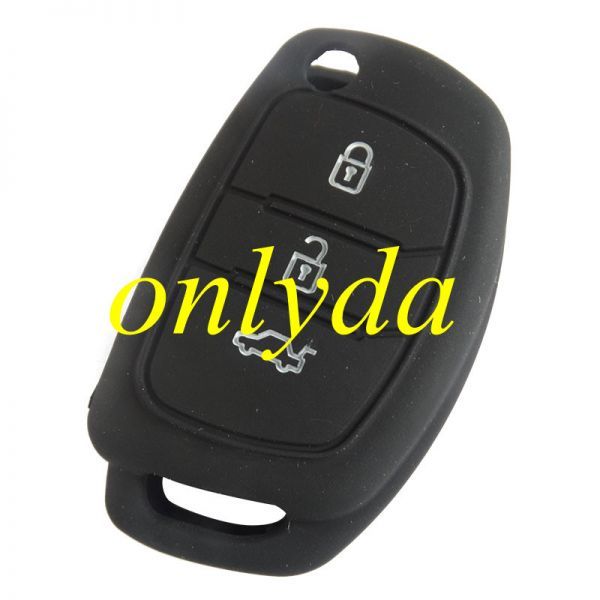 Hyundai 3 button silicon case (Black,Blue ,Red. Please choose the color)