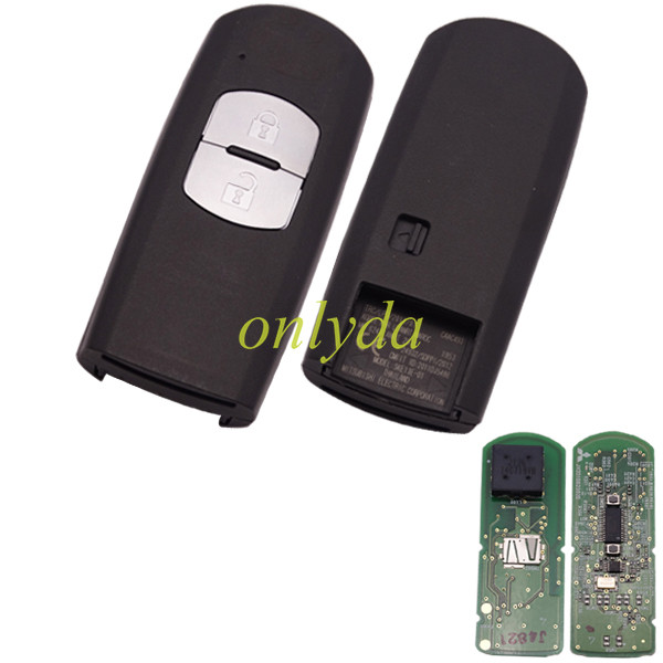 Free shipping For  Mazda 2 button keyless Smart remote key with 434mhz with hitag pro 49 chip