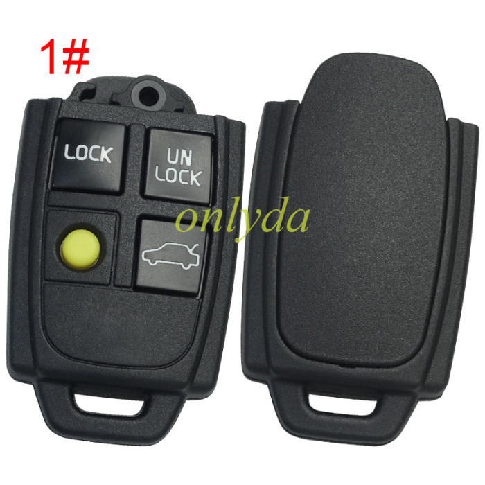Free shipping 10pcs/lot For Volvo remote key shell without key head and without badge