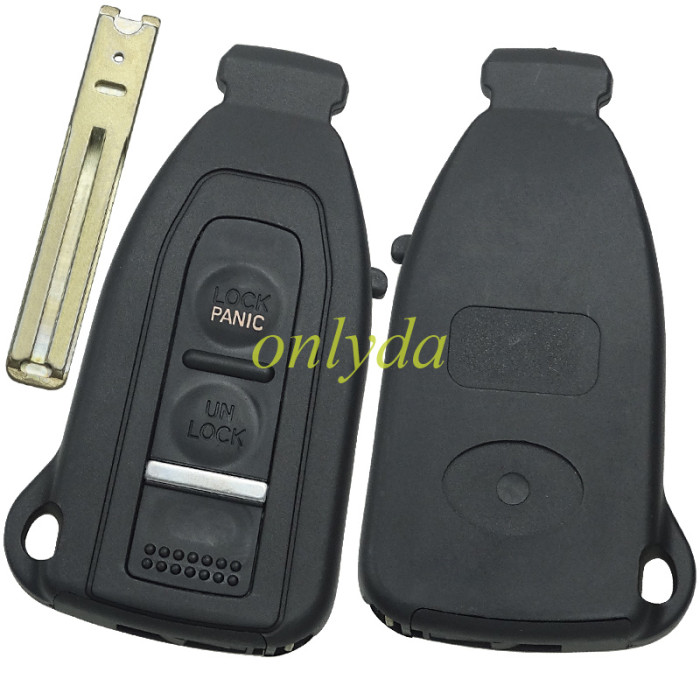 Free shipping For 2 Button remote key blank with blade