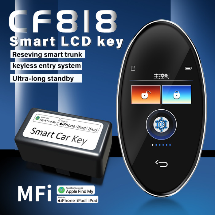 Free shipping CF818 Universal Smart Car Key LCD Screen Upgrade Version Modified For all model, multi-language